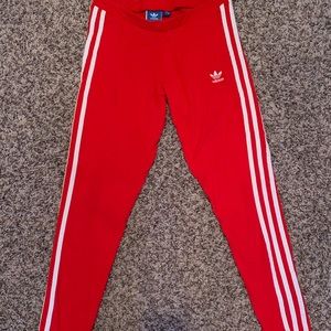 Red Adidas pants